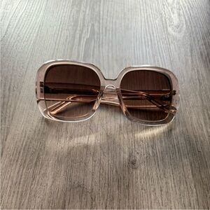 quay australia full glam clear brown 70's oversized square retro sunglasses NEW